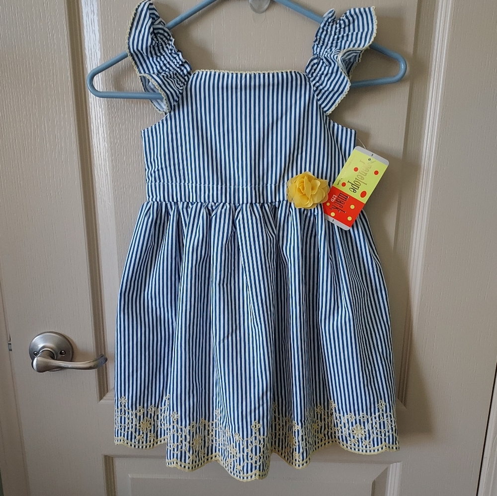 Sundress Blue and White Stripes Penelope Mack NWT